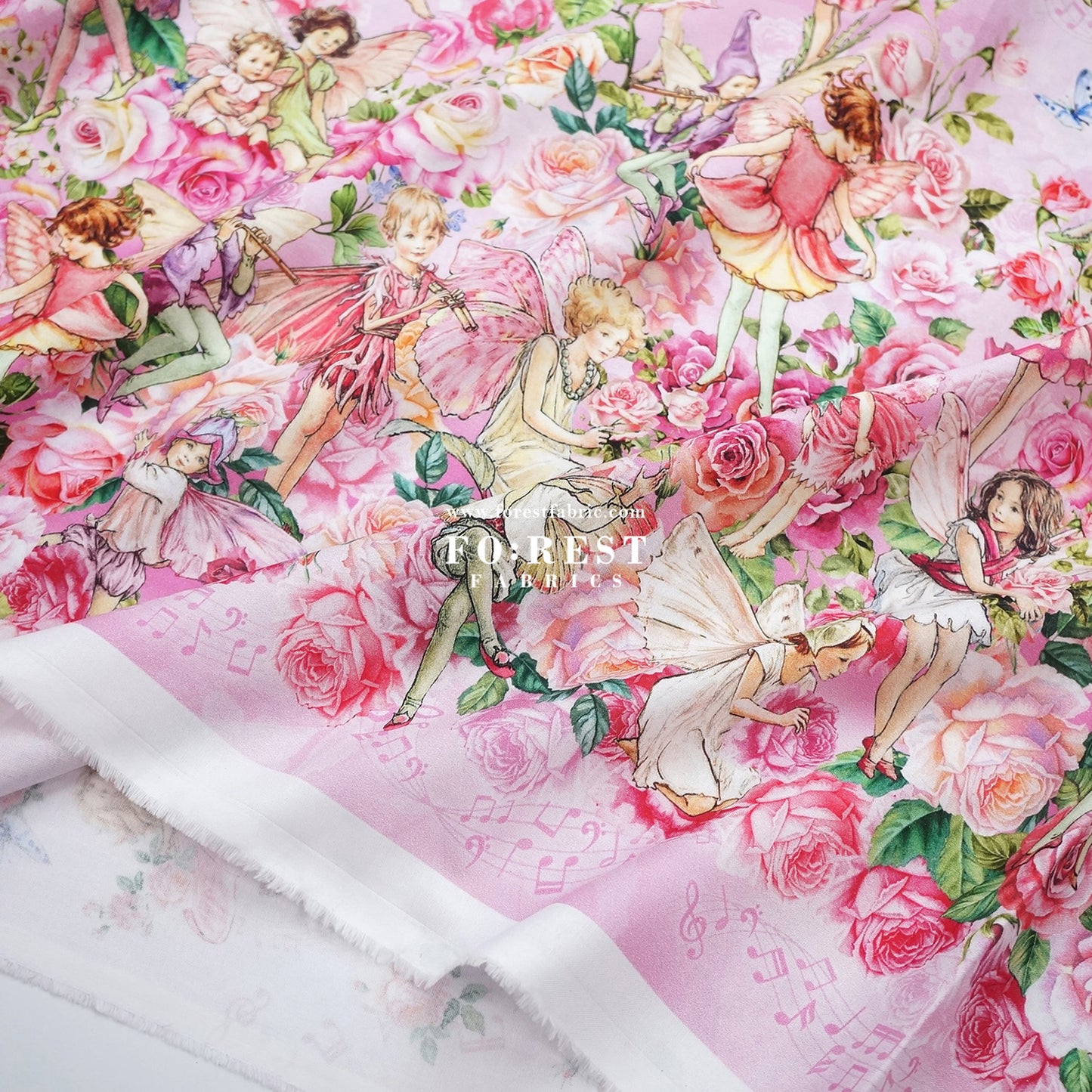 cotton - Spring Song Fairy fabric (Single Border)
