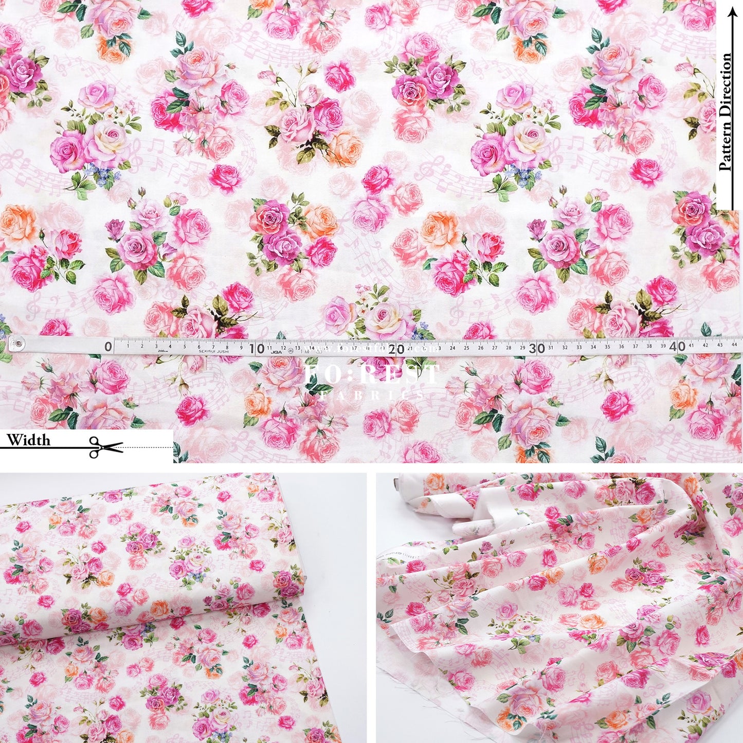 cotton - Petal Flower Fairies Rose fabric