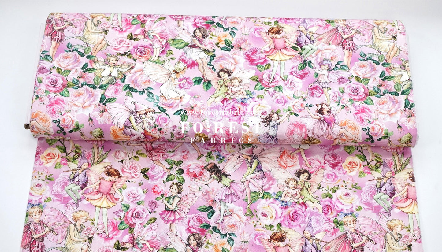 cotton - Garden Songs Allover Flower Fairies fabric