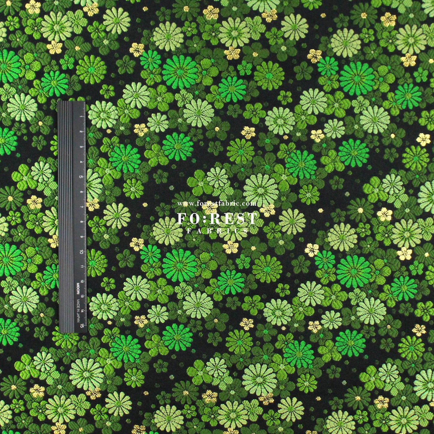 Gold Brocade - chrysanthemum fabric