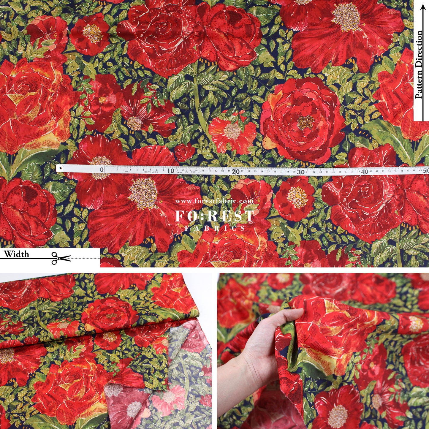 Liberty of London (Cotton Tana Lawn Fabric) - Rose Xanthe