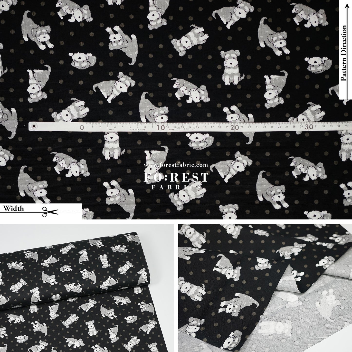 oxford - Schnauzer Dogs fabric
