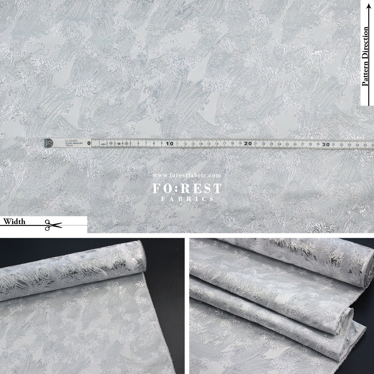 Gold Brocade - The Great Wave沖浪裏 fabric