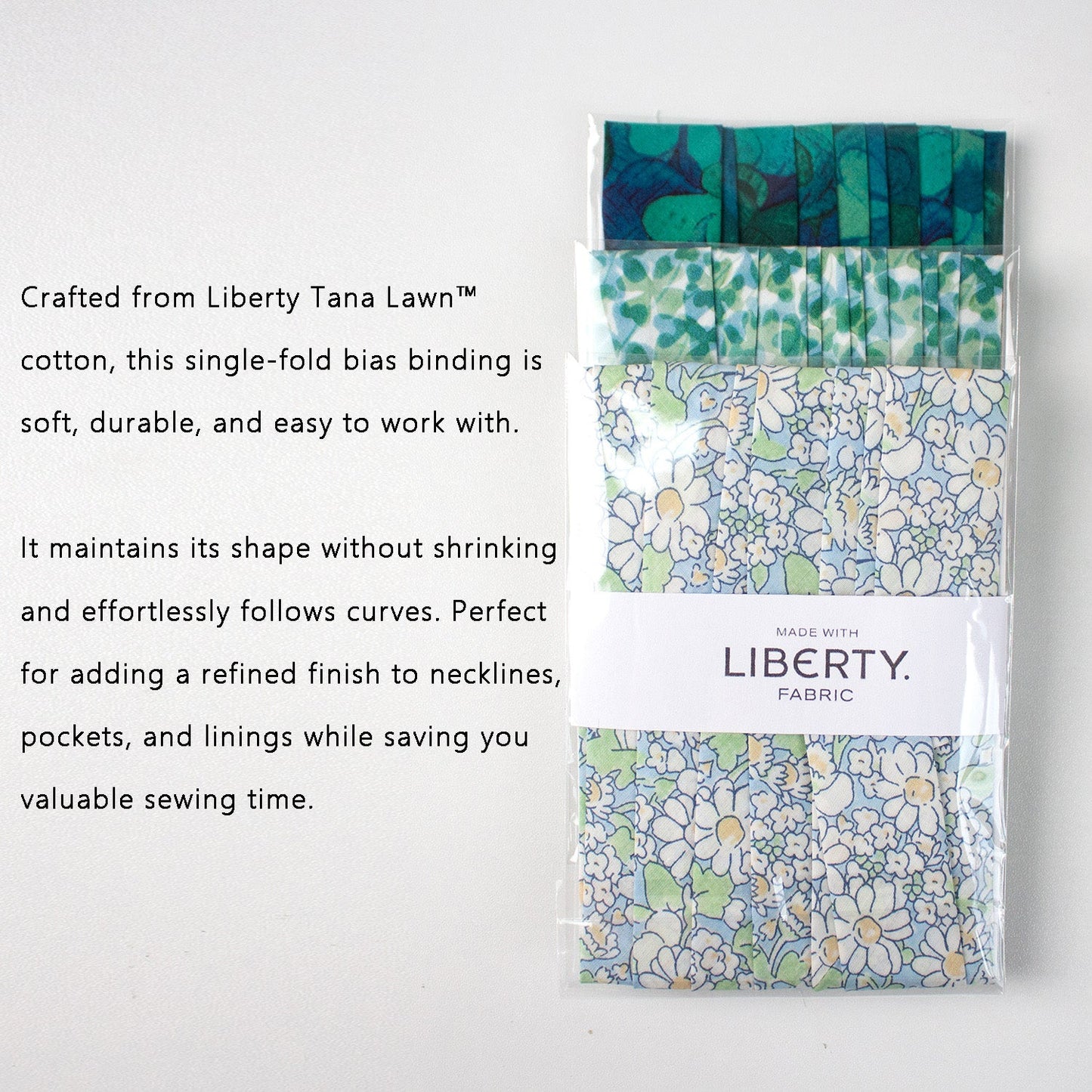 22mm Liberty Tana Lawn Single Fold Bias Binding Tape - FO:REST Fabric 布恩堂Liberty fabrictana lawnjapanese fabricykk zipper