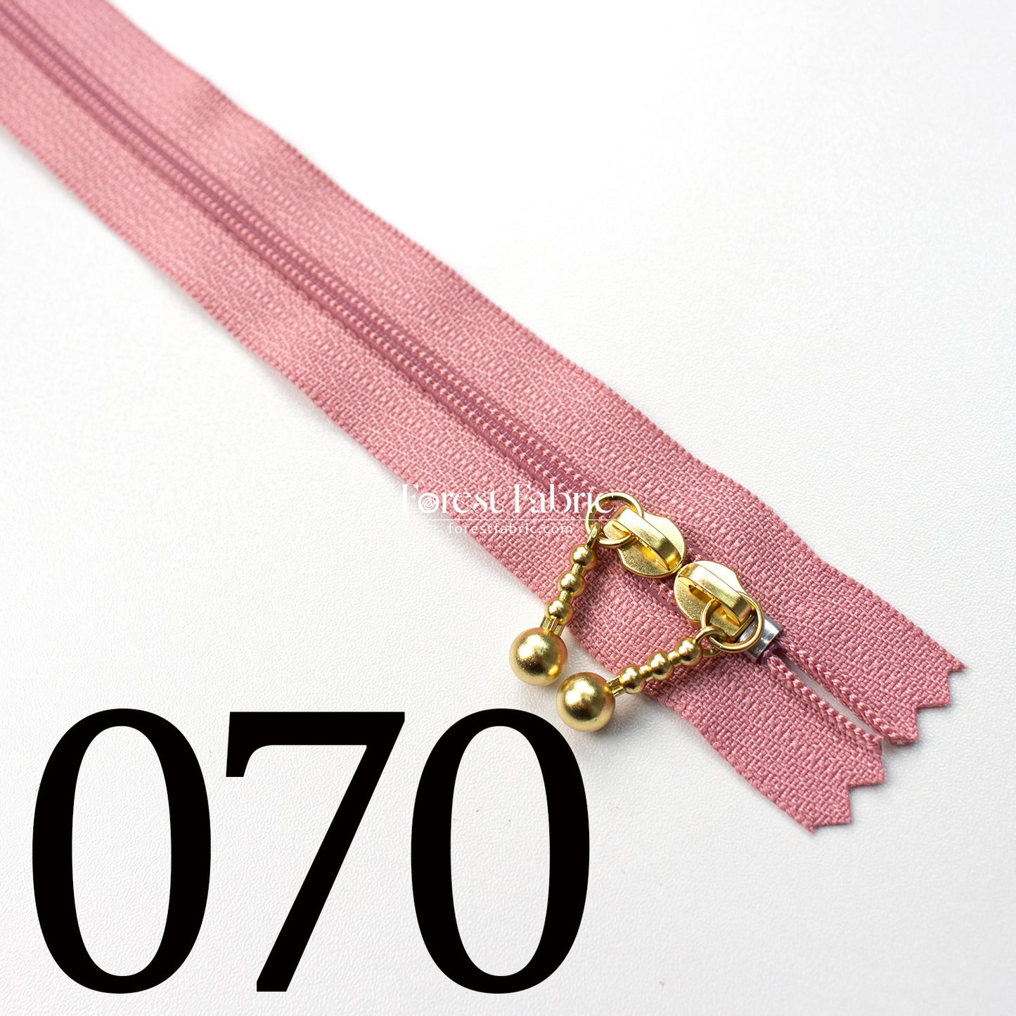 YKK 40cm Double-sided Zipper Golden