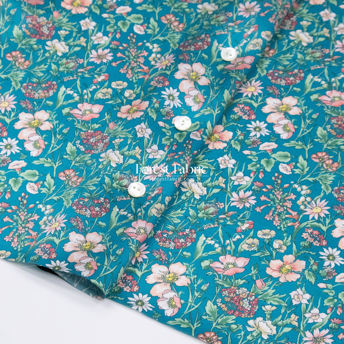Liberty of London (Silk Satin fabric) - Rachel Meadow