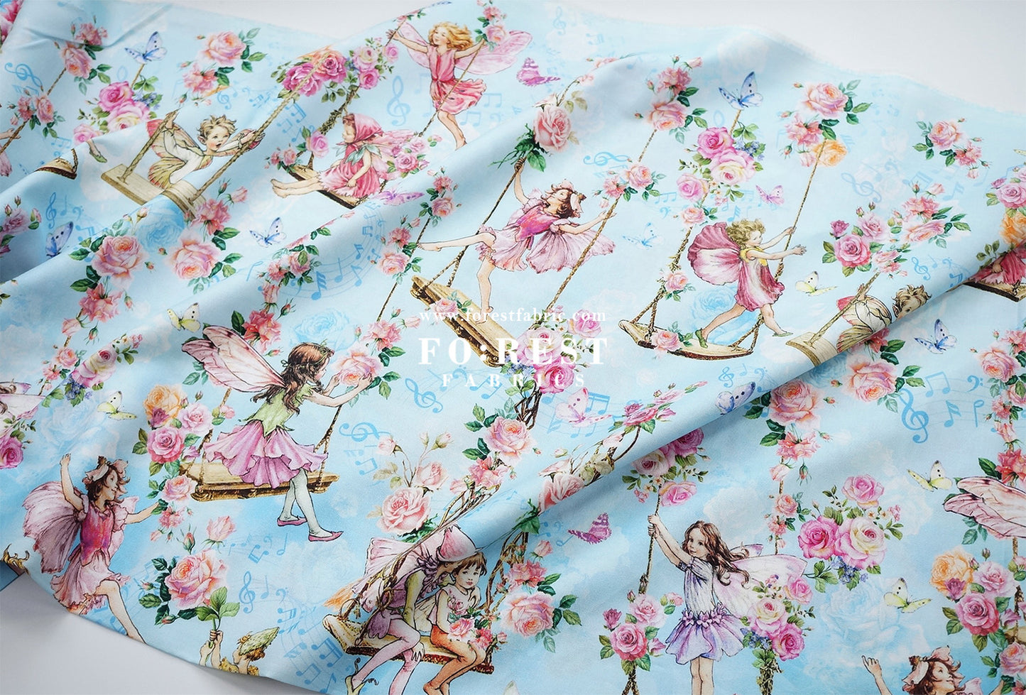 cotton - Spring Song Fairy fabric (Single Border)