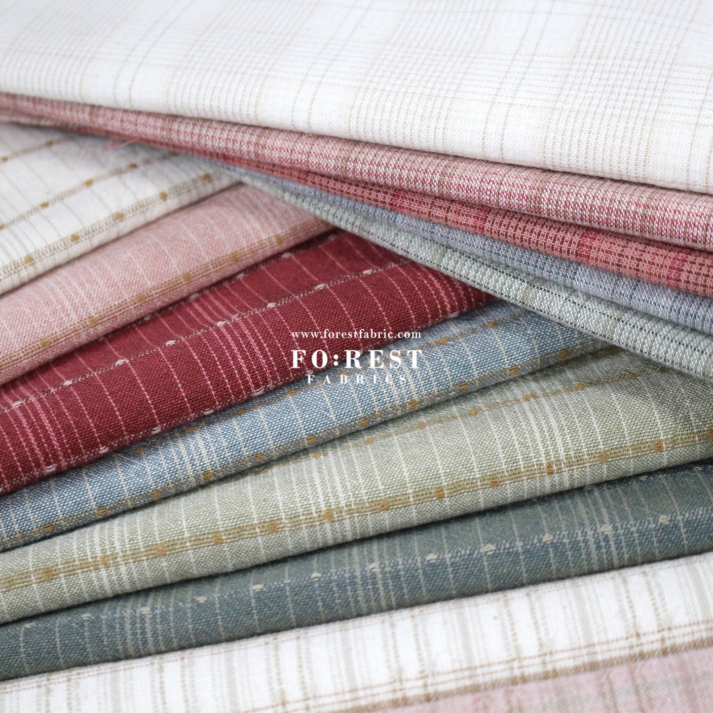10"square Set - Yarn dyed cotton fabric拼布組3