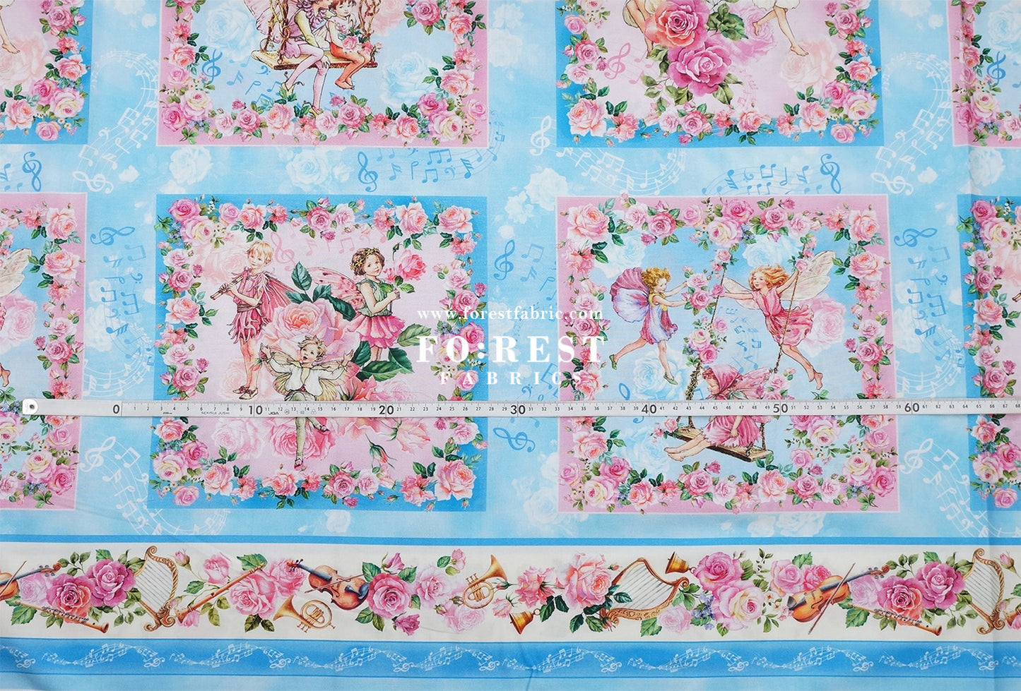 cotton - Spring Song Fairy Garden fabric (PANEL)