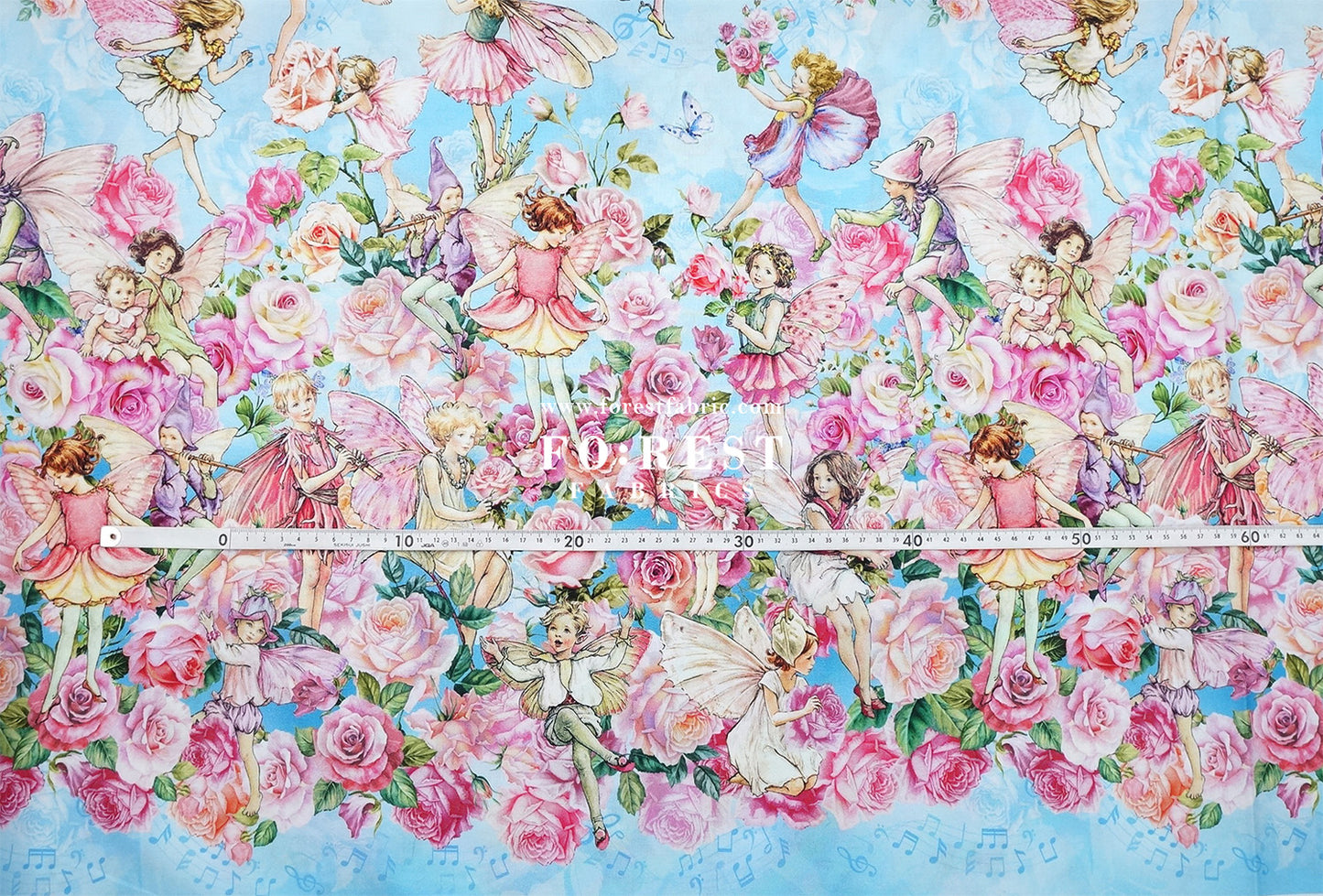 cotton - Spring Song Fairy fabric (Single Border)