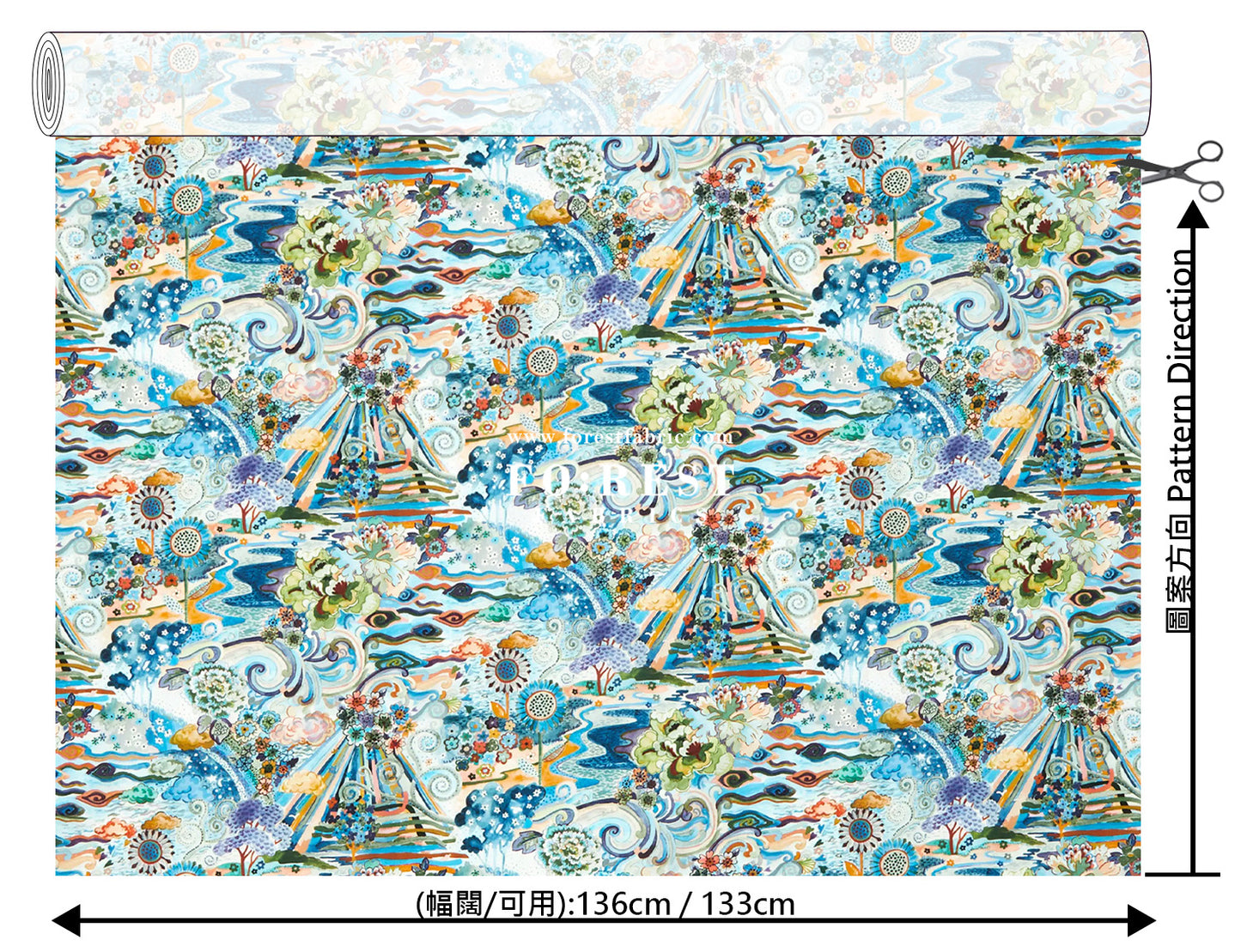 Liberty of London (Cotton Tana Lawn Fabric) - Elysia Meadow
