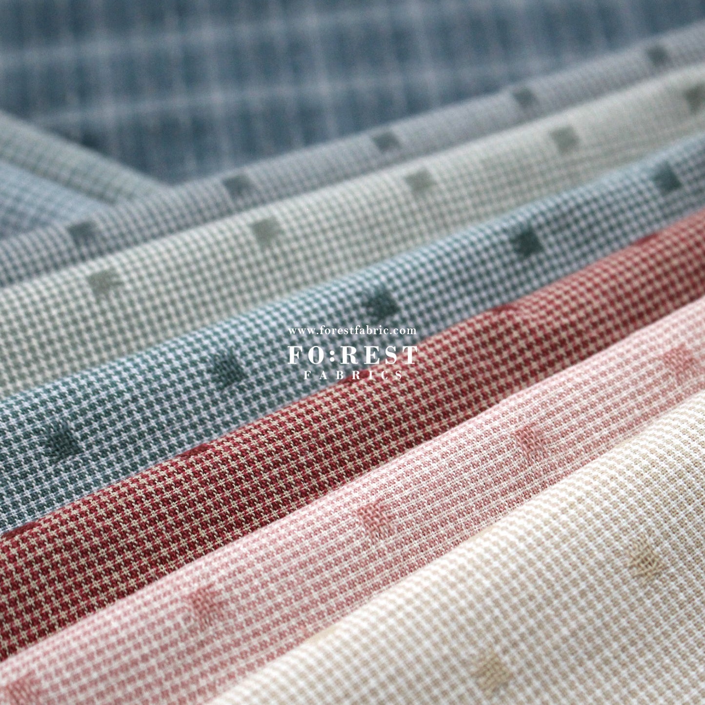 10"square Set - Yarn dyed cotton fabric拼布組3