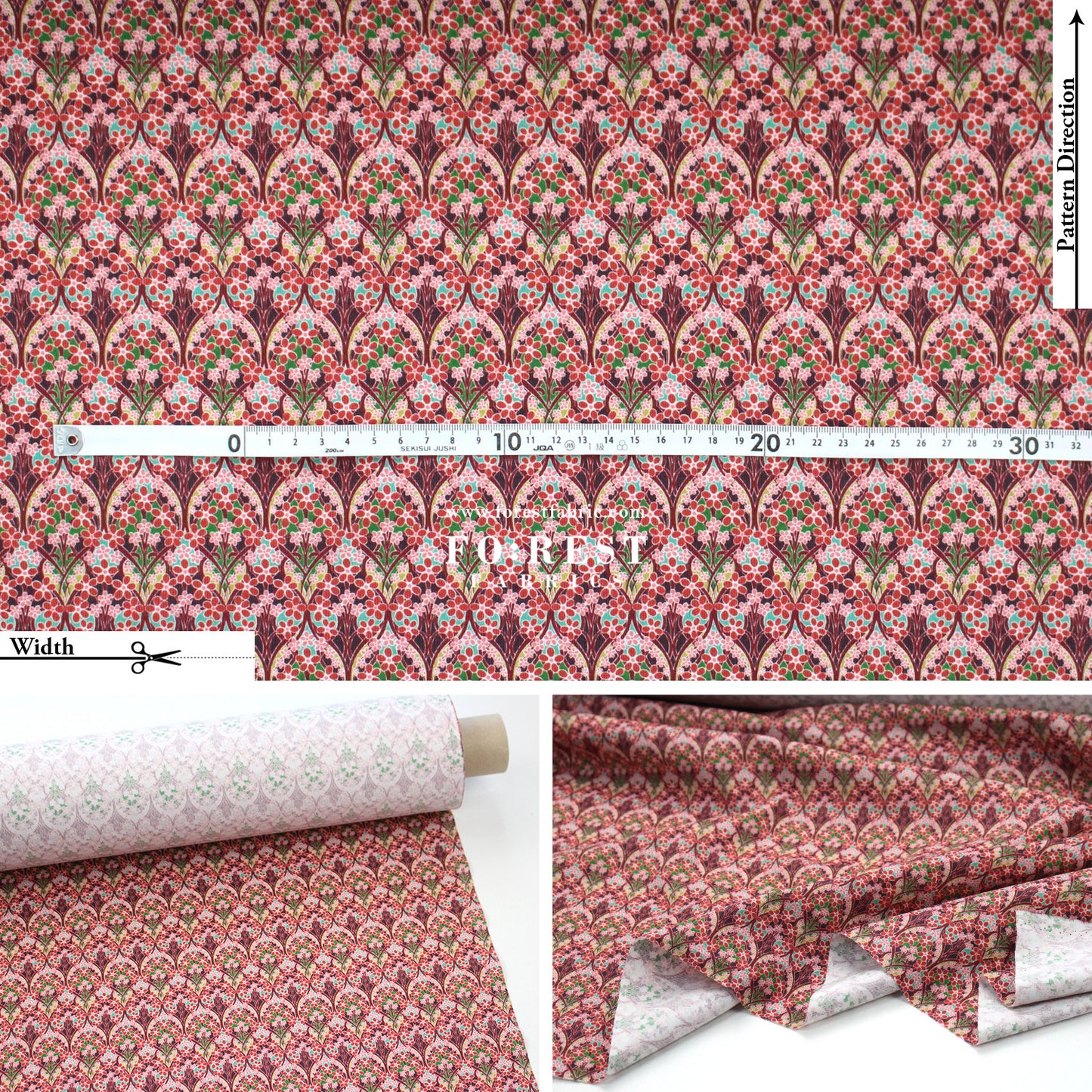 Liberty of London (28w Corduroy Fabric) - Iona Flower