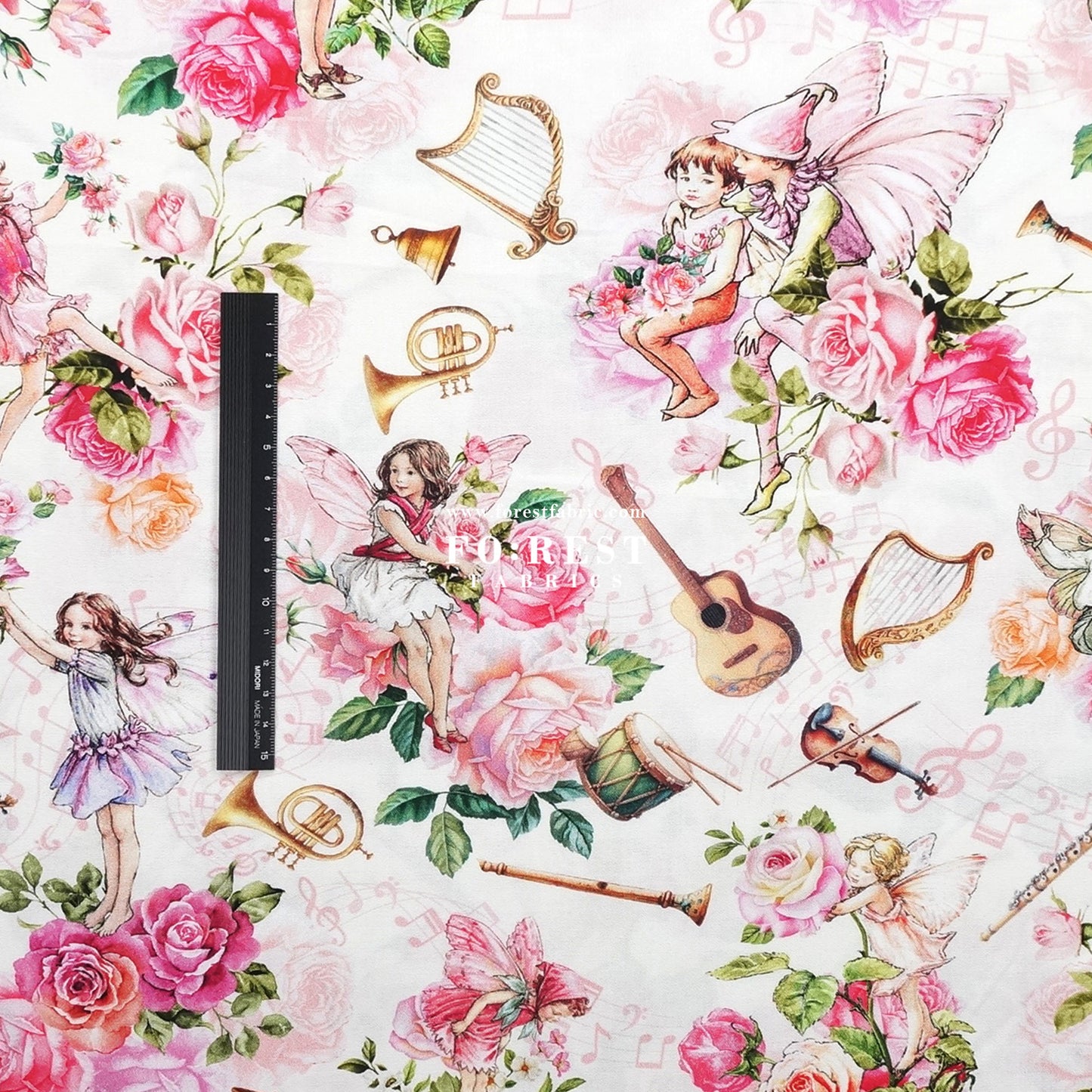 cotton - Petal Flower Fairies Rose fabric