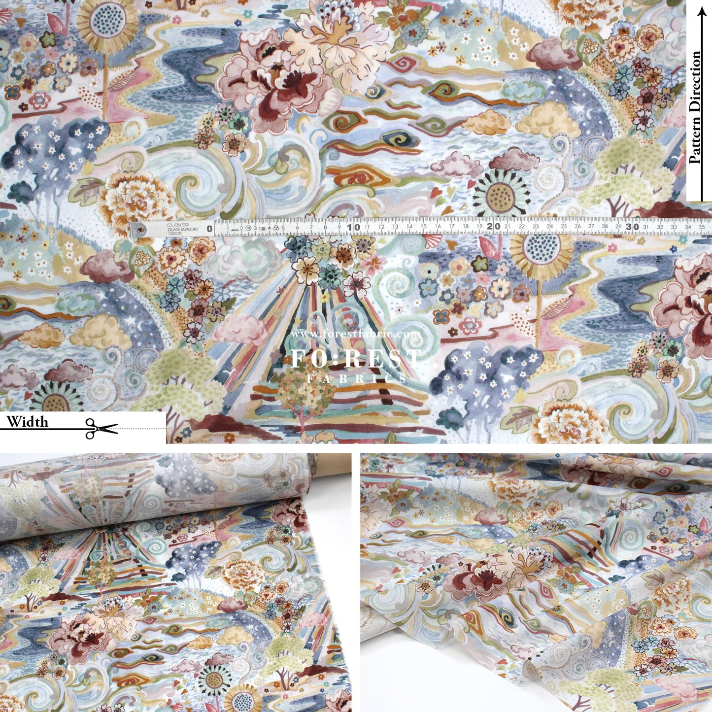 Liberty of London (Cotton Tana Lawn Fabric) - Elysia Meadow