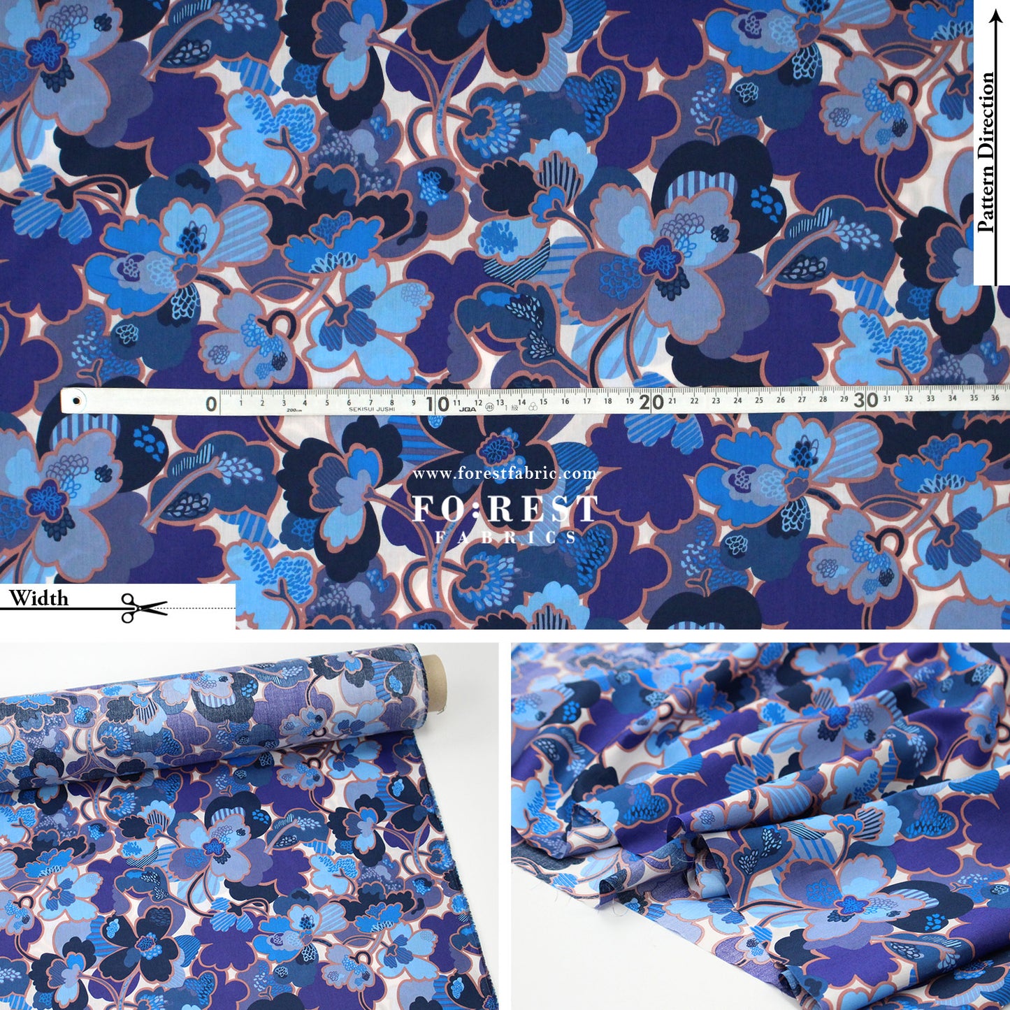 Liberty of London (Tana Lawn™ Cotton Fabric) - Prospect Flower