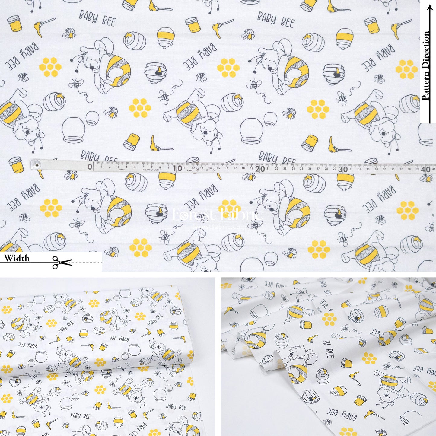 cotton - Pooh fabric 1