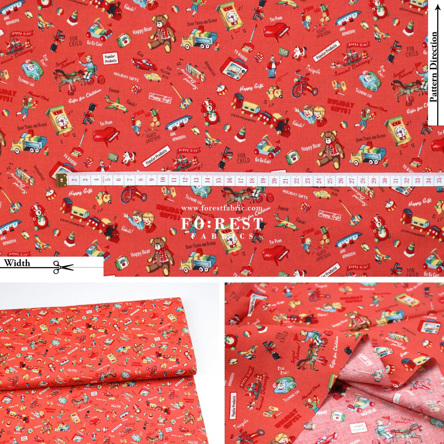 cotton - Nostalgic Toys fabric