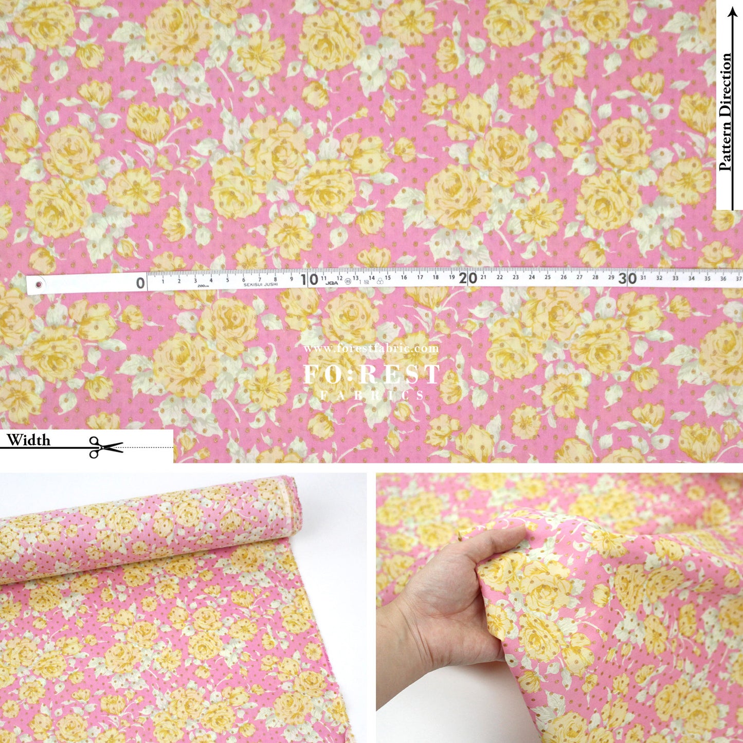 Liberty of London (Cotton Tana Lawn Fabric) - Carline Love Blossom
