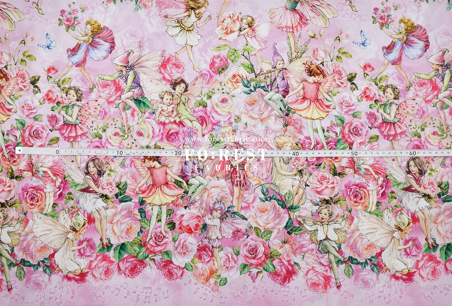 cotton - Spring Song Fairy fabric (Single Border)