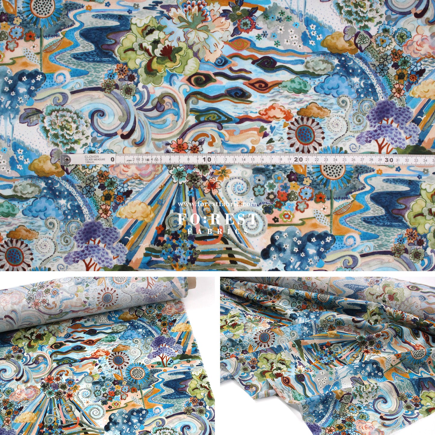 Liberty of London (Cotton Tana Lawn Fabric) - Elysia Meadow