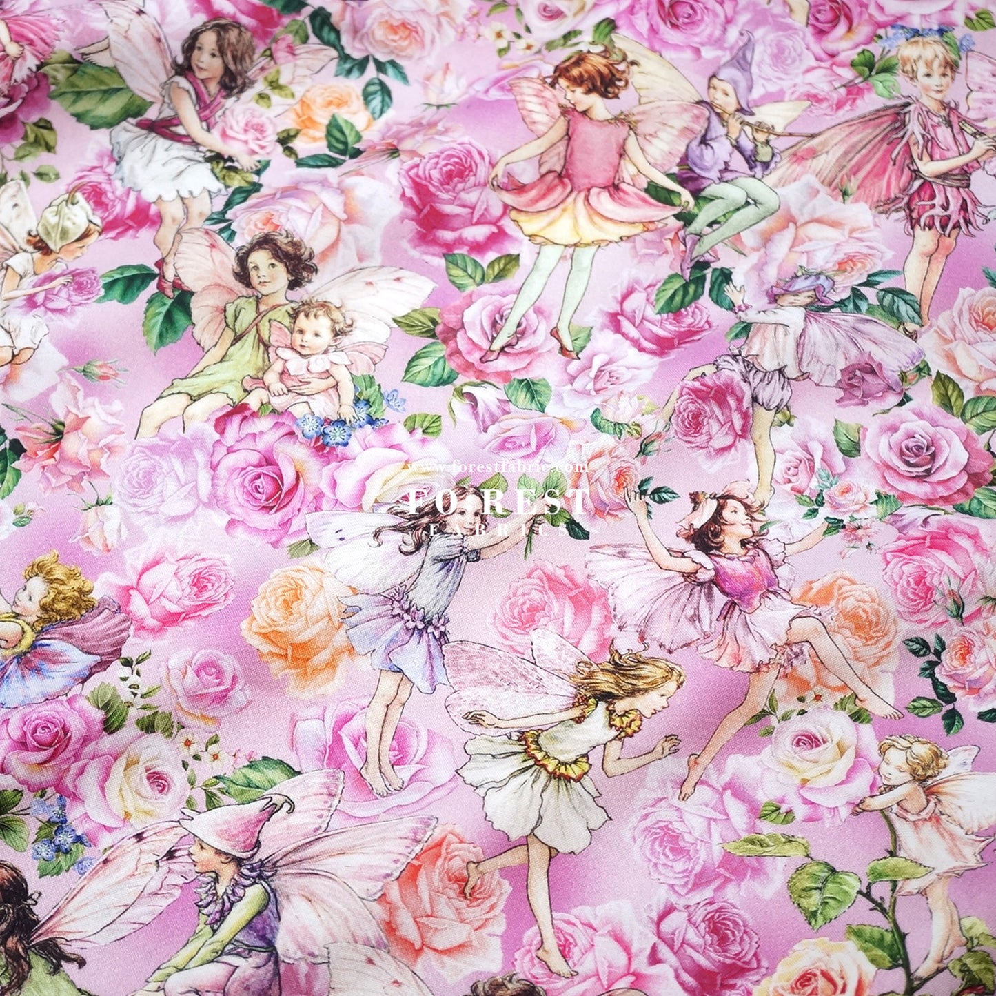 cotton - Garden Songs Allover Flower Fairies fabric