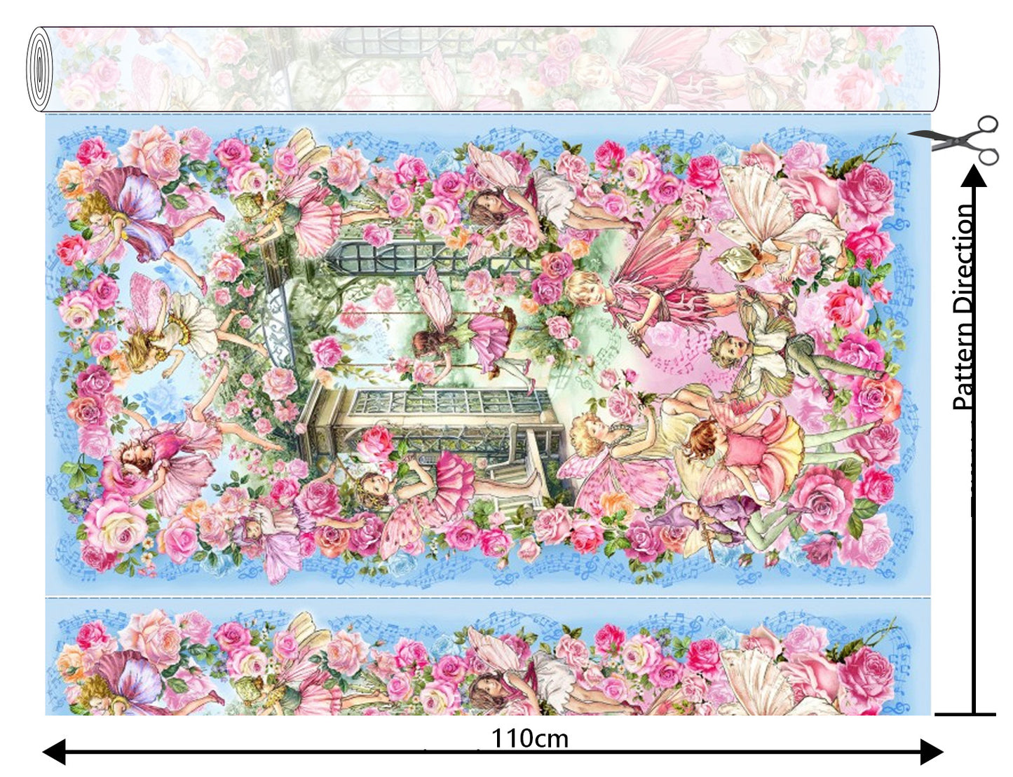 cotton - Spring Song Fairy fabric (PANEL)