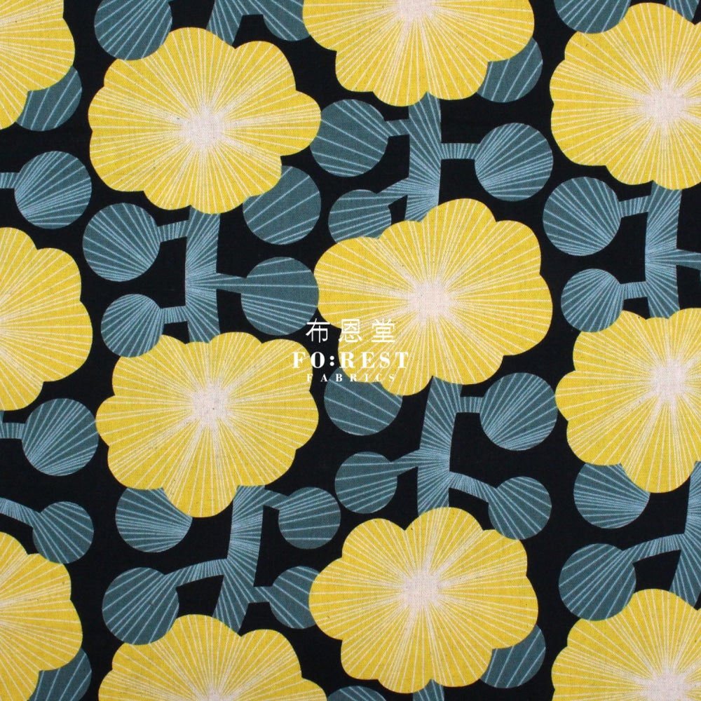 Canvas - Diagonal Flower Fabric Yw Cotton Linen Canvas