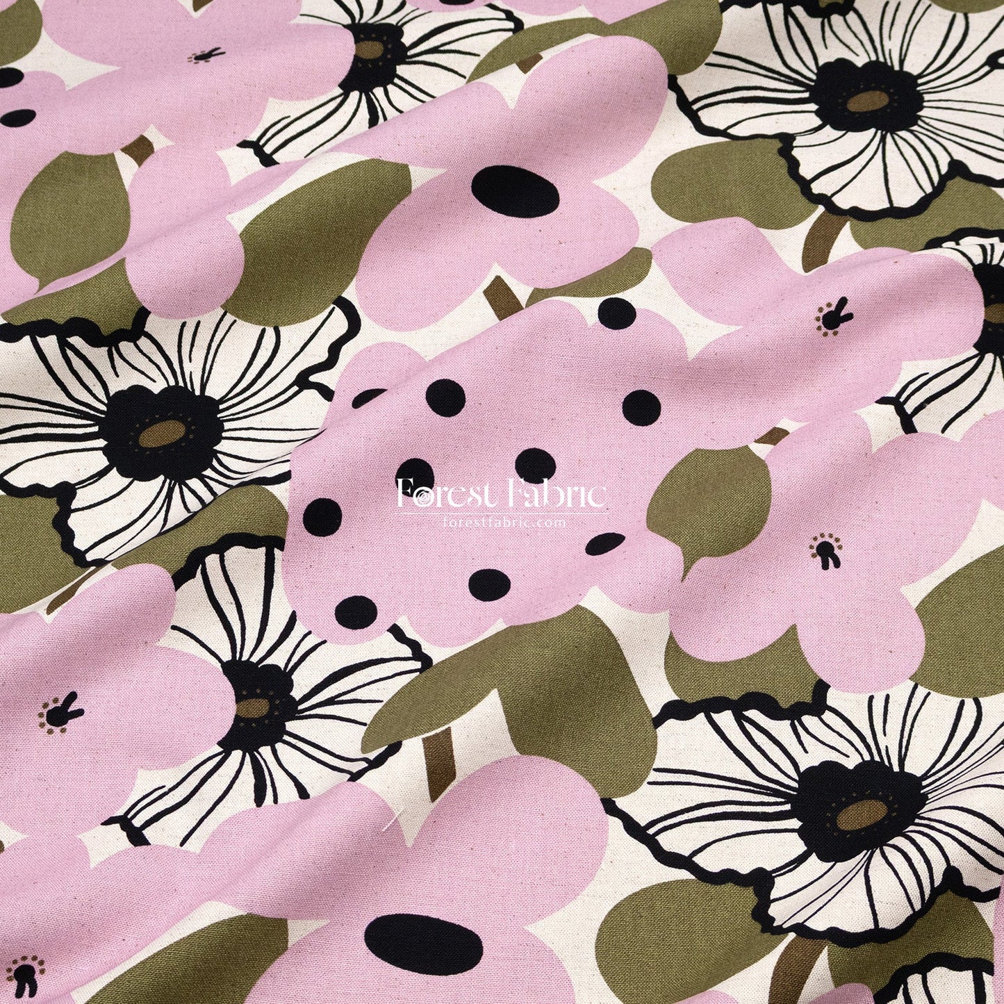 Canvas - Marche flower fabric - FO:REST Fabric 布恩堂Liberty fabrictana lawnjapanese fabricykk zipper
