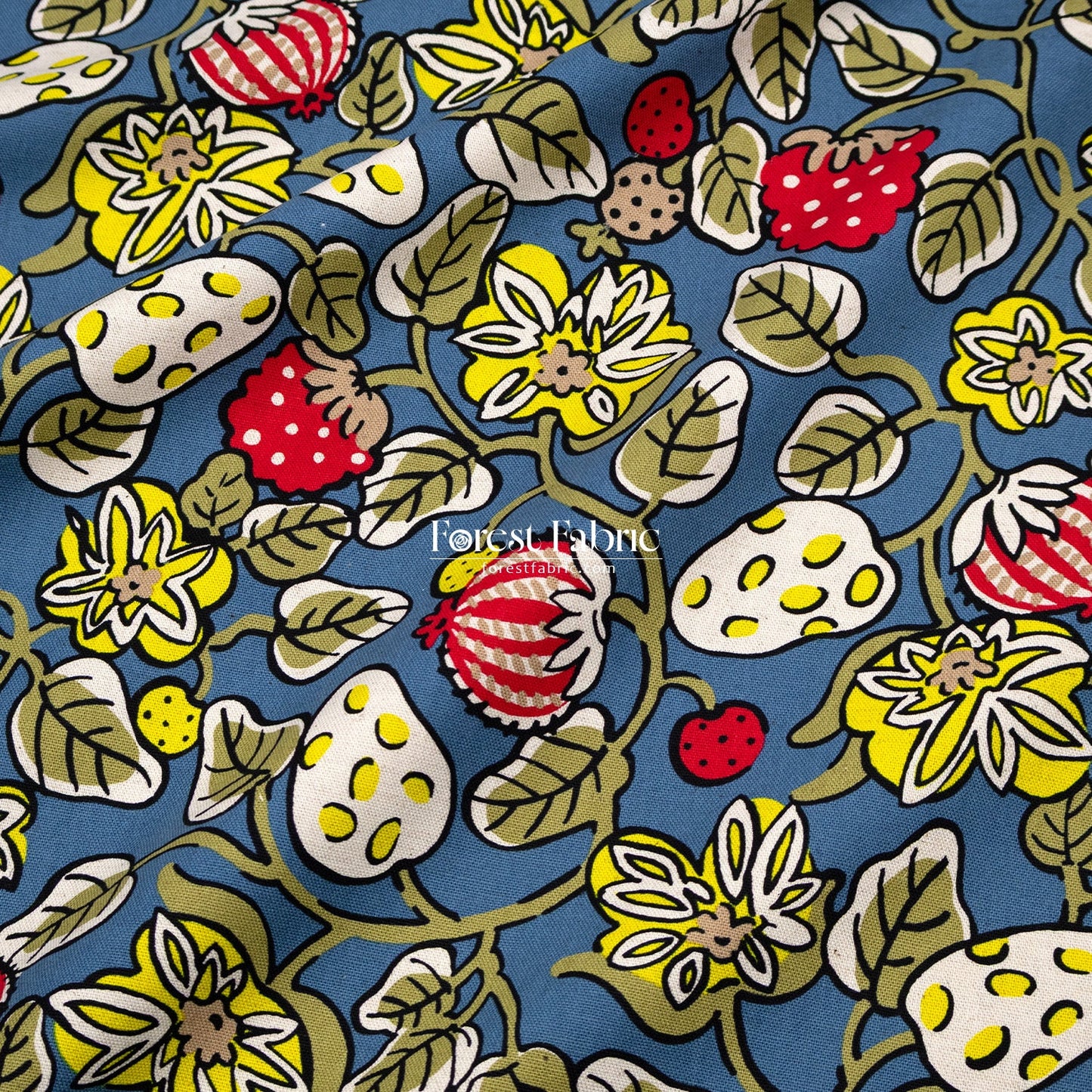 Canvas - Midnight Garden flower fabric - FO:REST Fabric 布恩堂Liberty fabrictana lawnjapanese fabricykk zipper