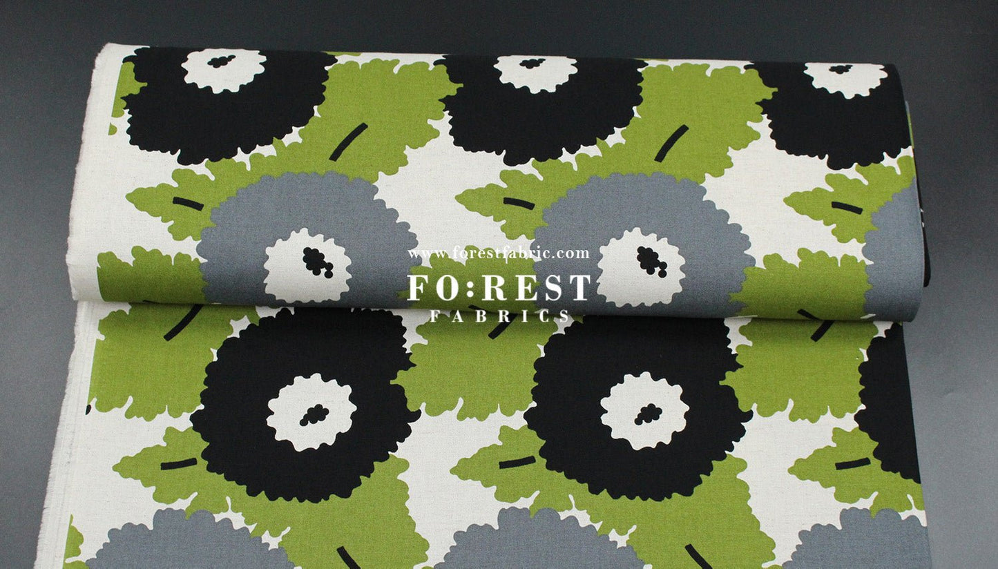 Canvas - Navel Flower fabric Green - FO:REST Fabric 布恩堂Liberty fabrictana lawnjapanese fabricykk zipper