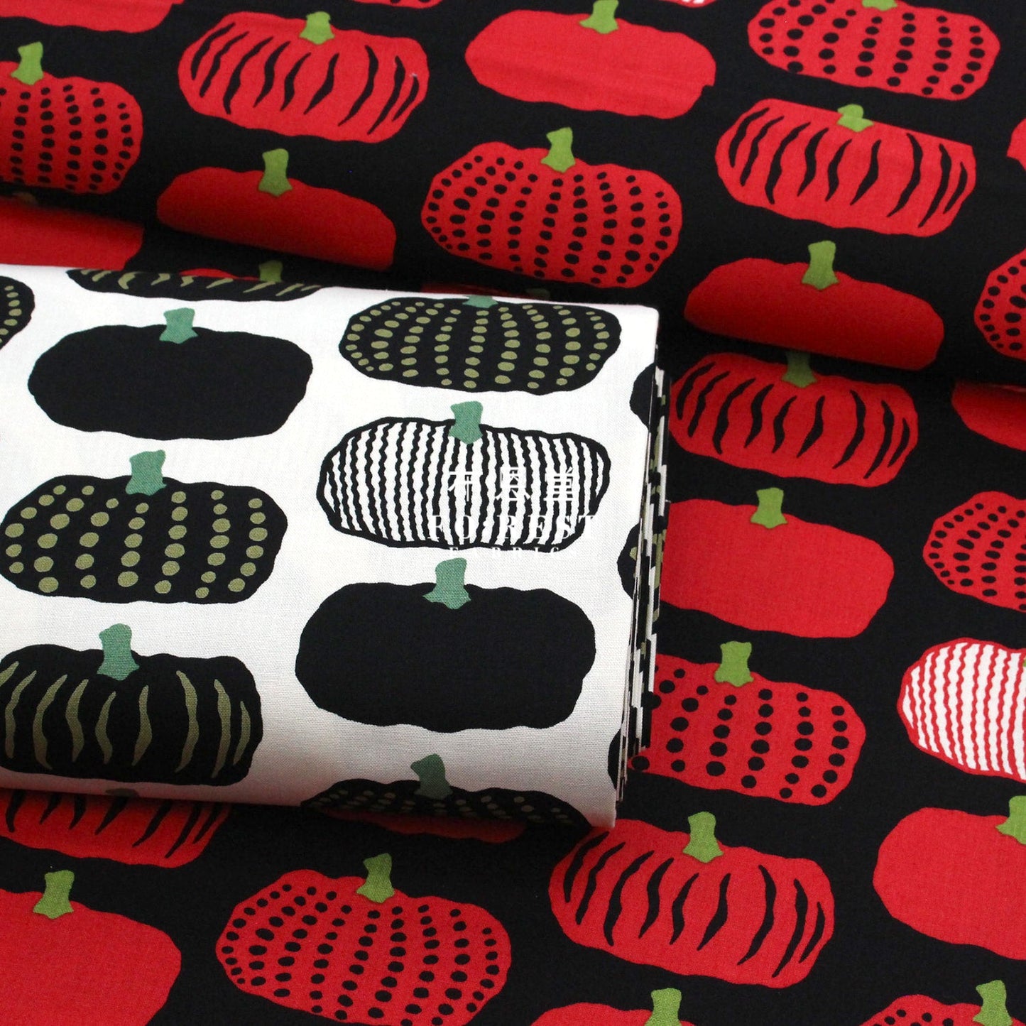 Canvas - Pumpkin Fabric Black