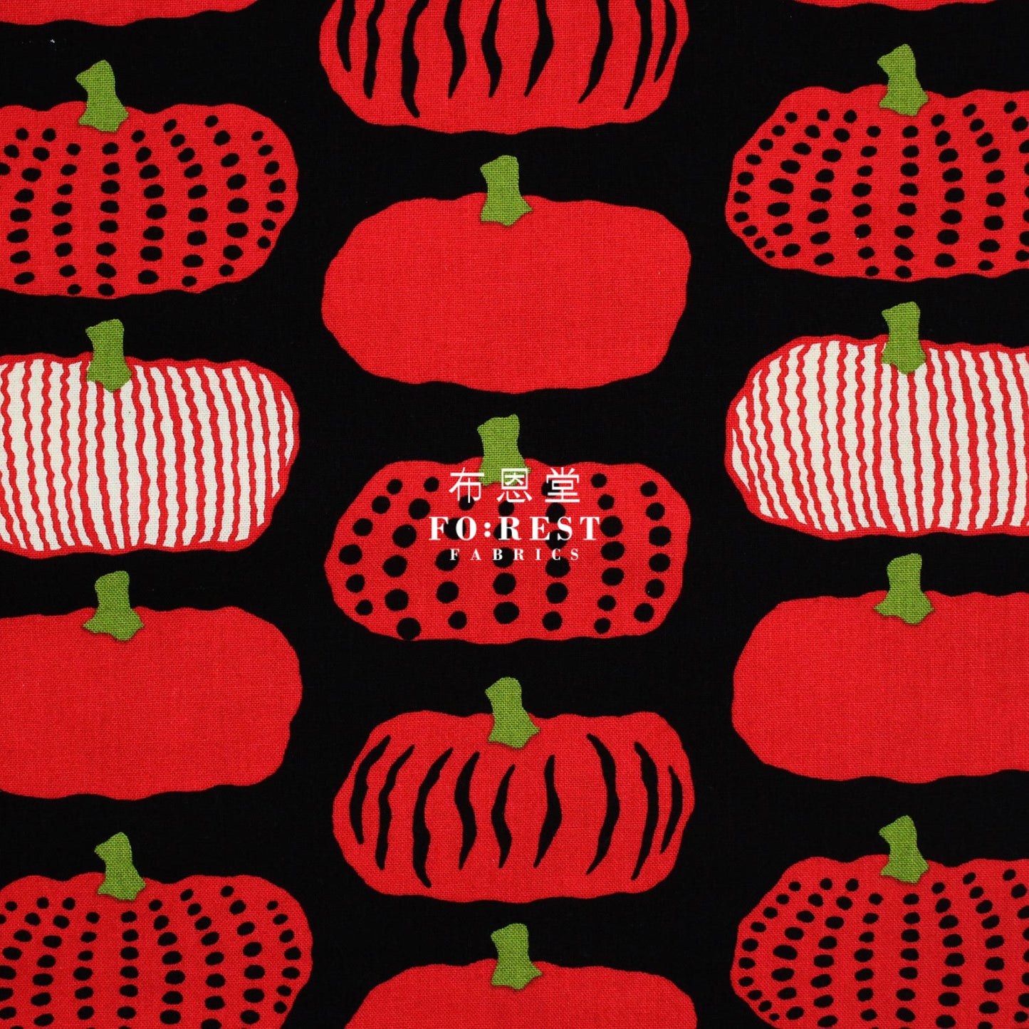 Canvas - Pumpkin Fabric Black