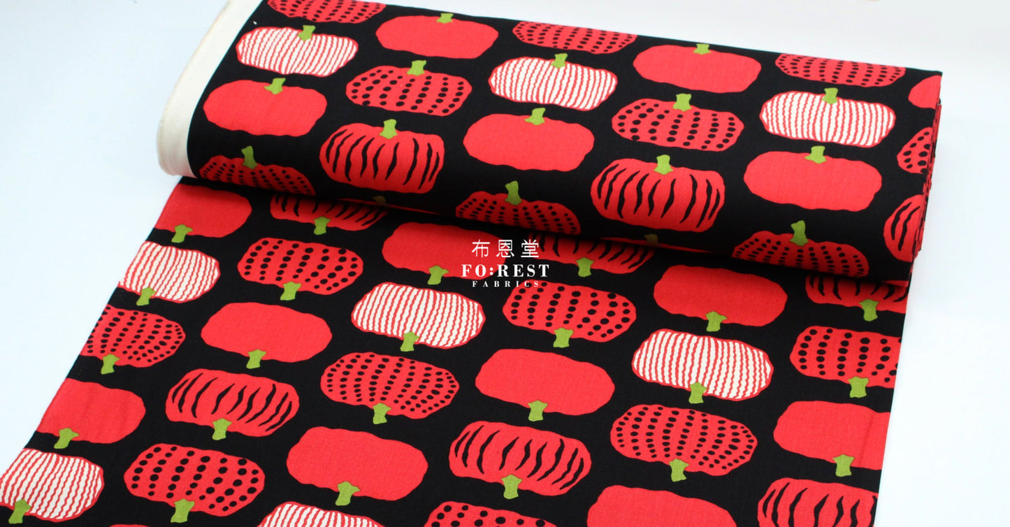Canvas - Pumpkin Fabric Black