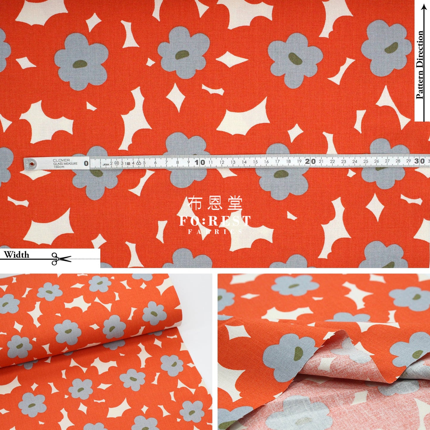 Canvas - Rubia Argyi Fabric Orange