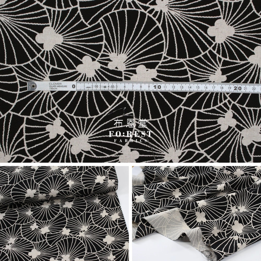 Canvas - Shell Fabric Black Cotton Linen Canvas