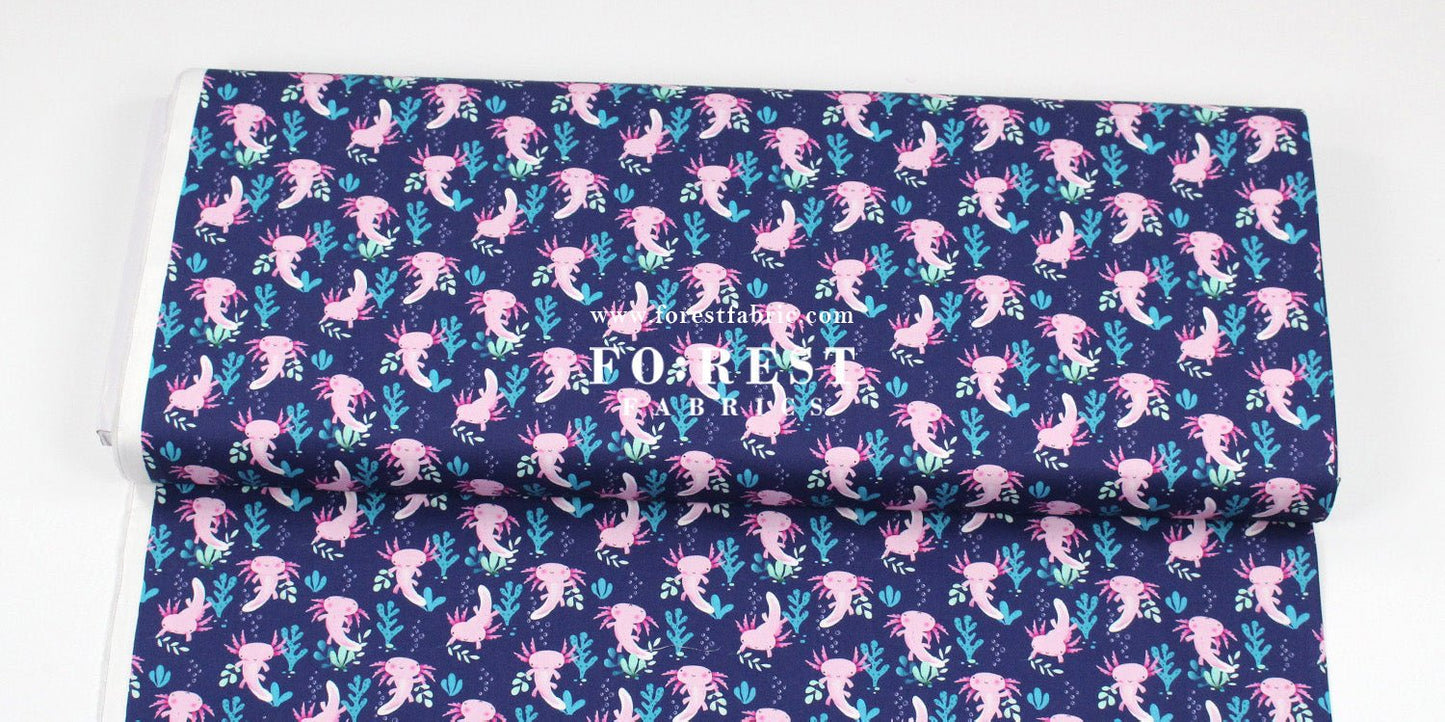 cotton - Axolotls fabric - FO:REST Fabric 布恩堂Liberty fabrictana lawnjapanese fabricykk zipper