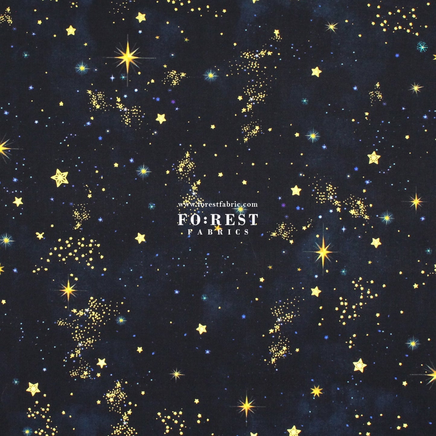 cotton - Christmas Star Metallic fabric Black - FO:REST Fabric 布恩堂Liberty fabrictana lawnjapanese fabricykk zipper