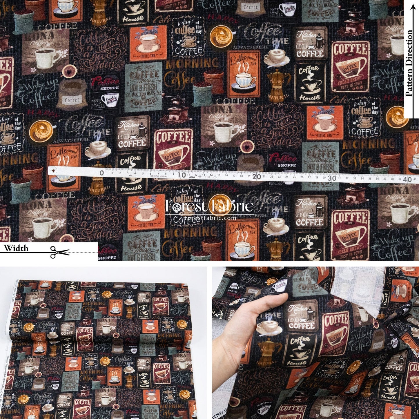 cotton - Coffee fabric - FO:REST Fabric 布恩堂Liberty fabrictana lawnjapanese fabricykk zipper