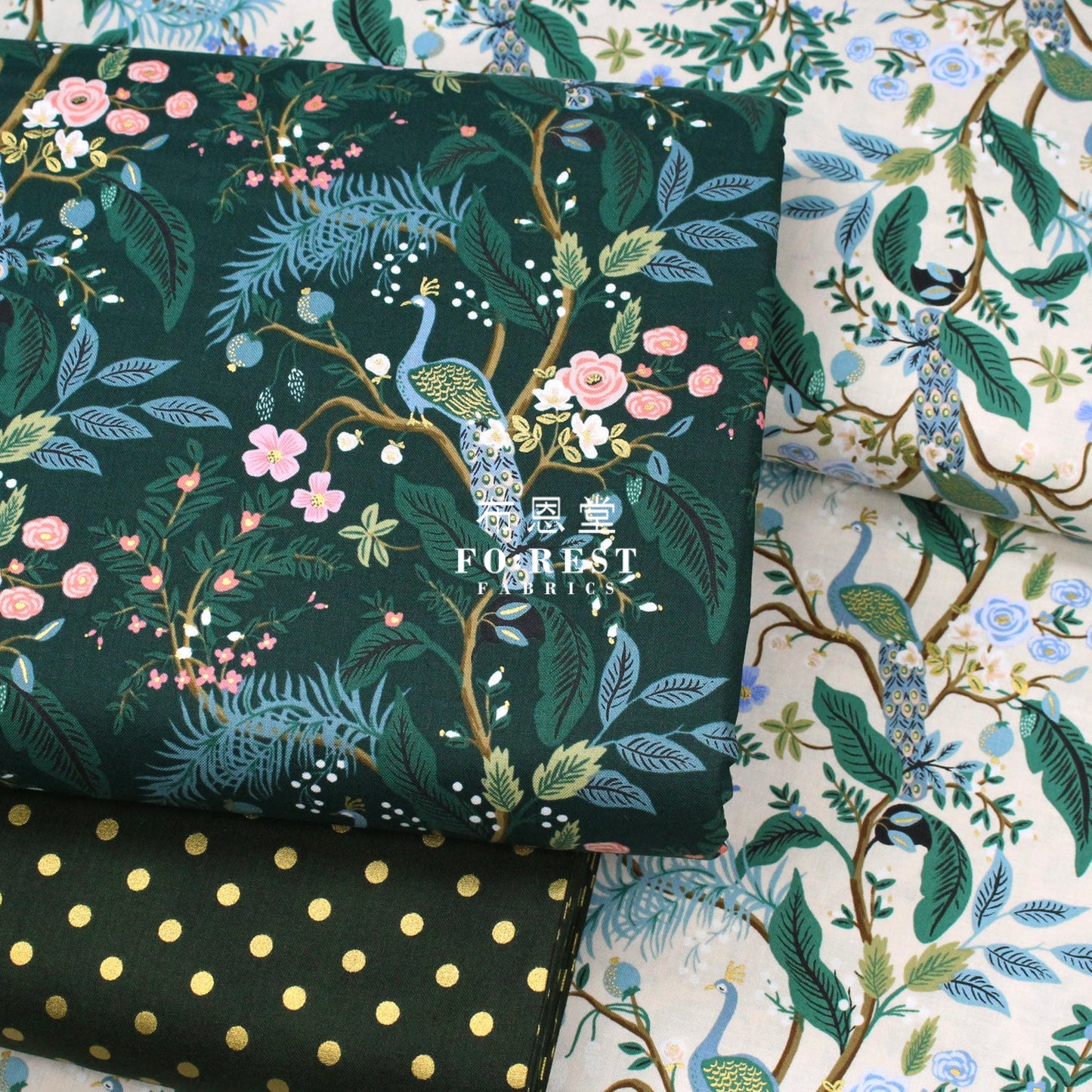 Cotton - Dot Hunter Metallic Fabric