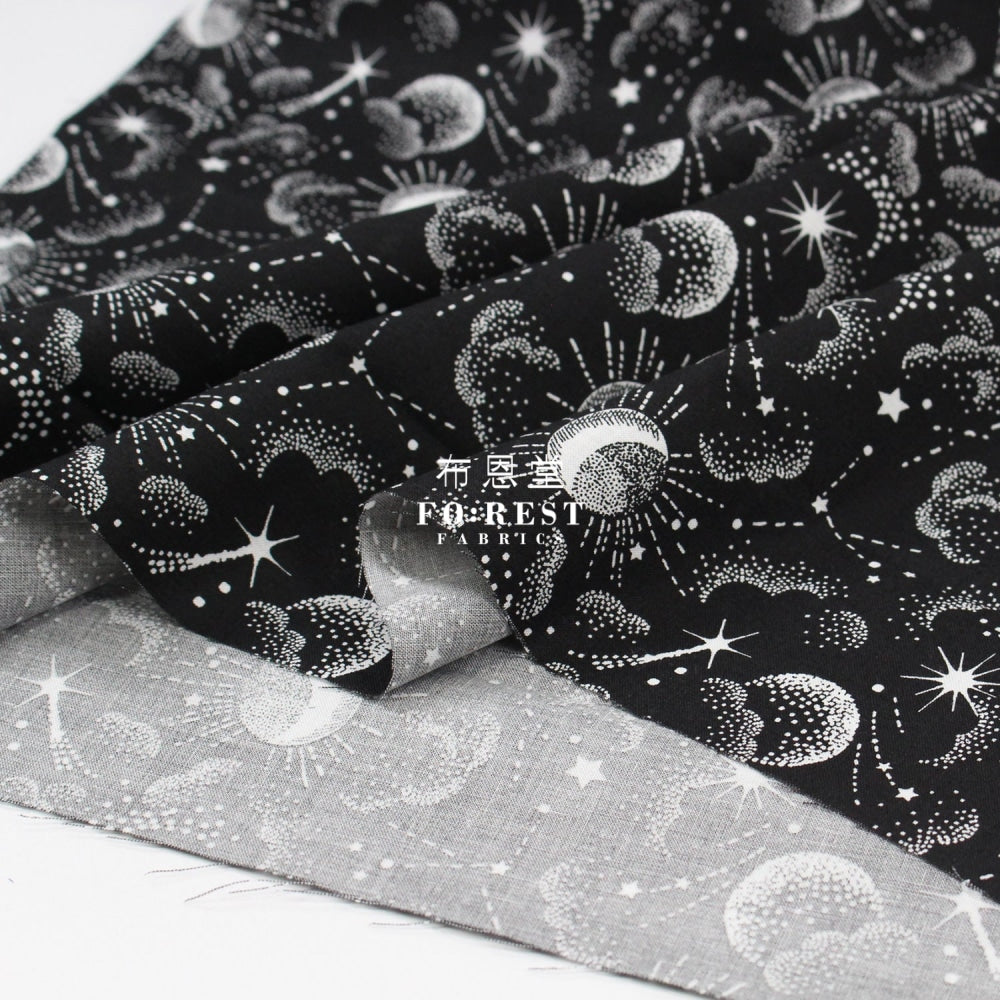 Cotton - Galaxy Fabric Black