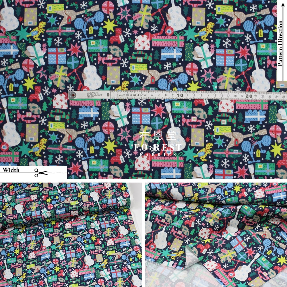 Cotton - Gangsta Wrapper Santa Fabric