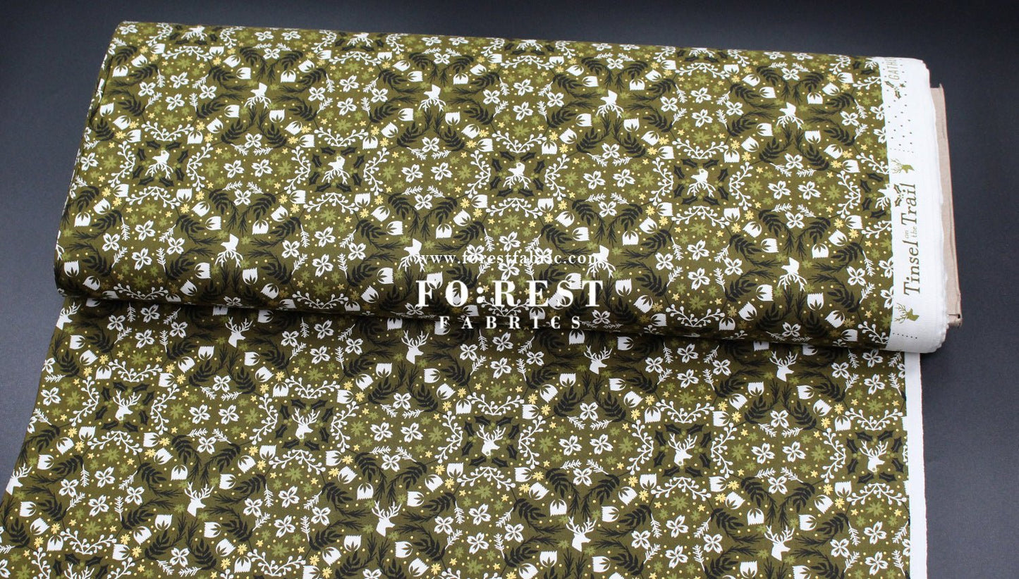 cotton - Gather Forest Metallic fabric - FO:REST Fabric 布恩堂Liberty fabrictana lawnjapanese fabricykk zipper