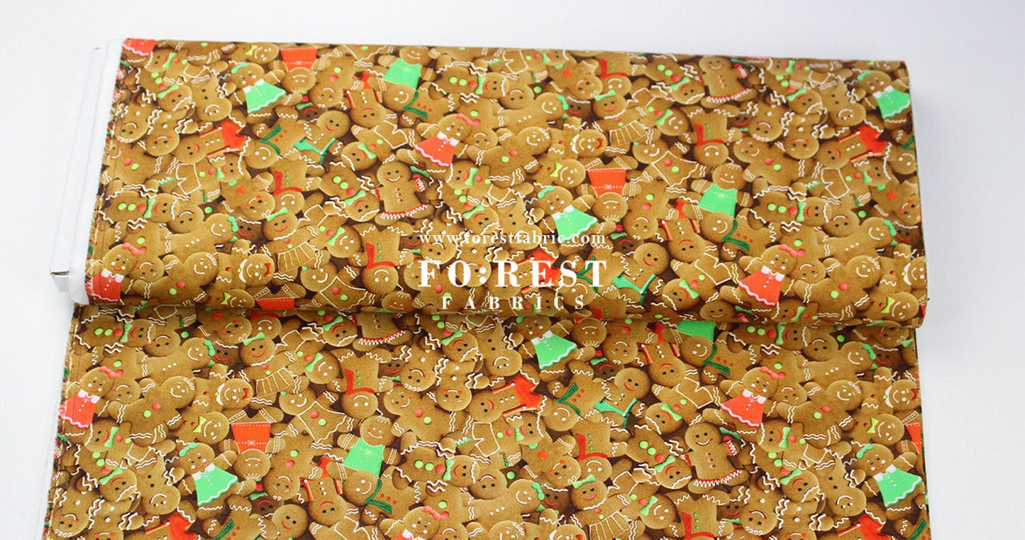 cotton - Gingerbread Cookies fabric - FO:REST Fabric 布恩堂Liberty fabrictana lawnjapanese fabricykk zipper