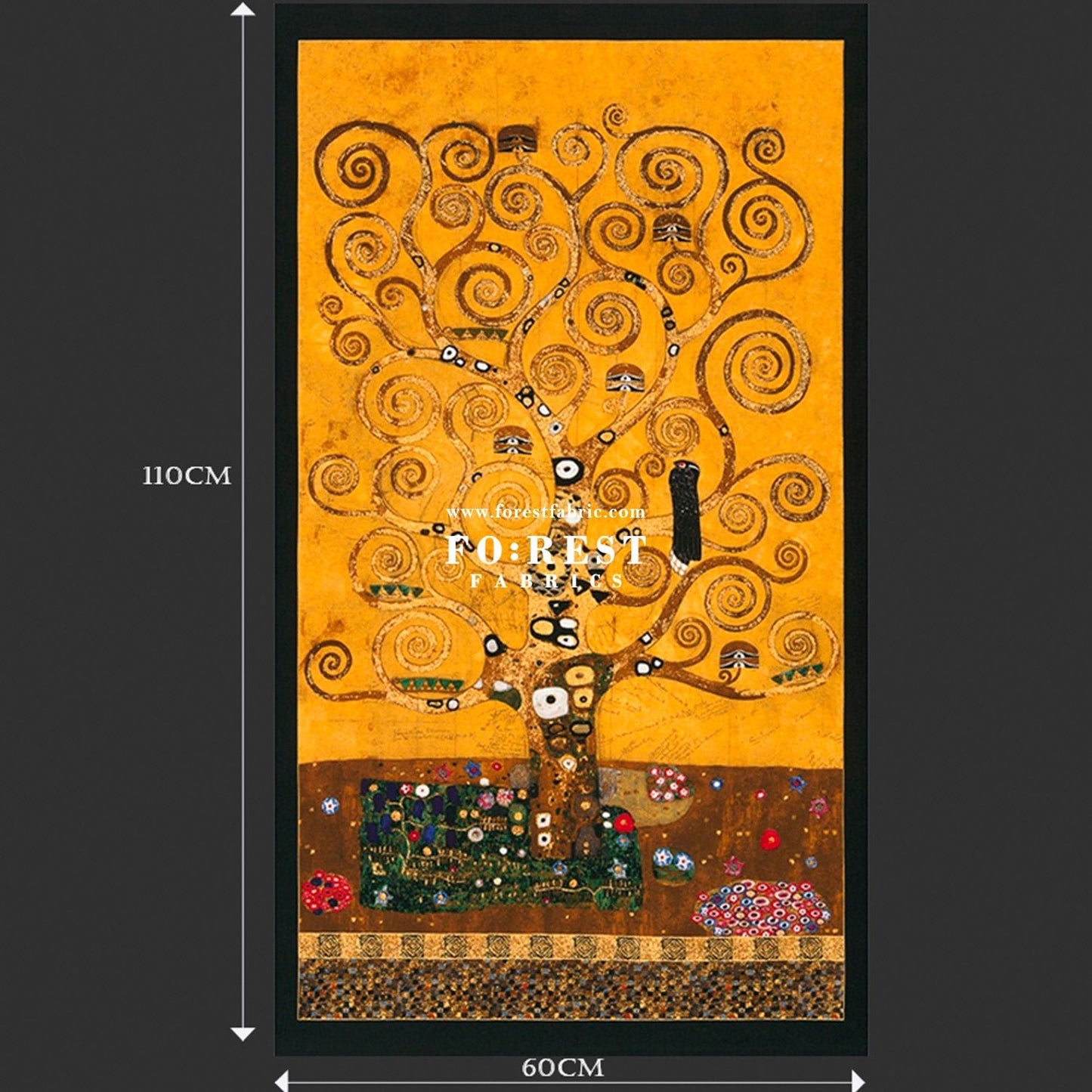 cotton - Gustav Klimt Tree of Life Panel fabric - FO:REST Fabric 布恩堂Liberty fabrictana lawnjapanese fabricykk zipper