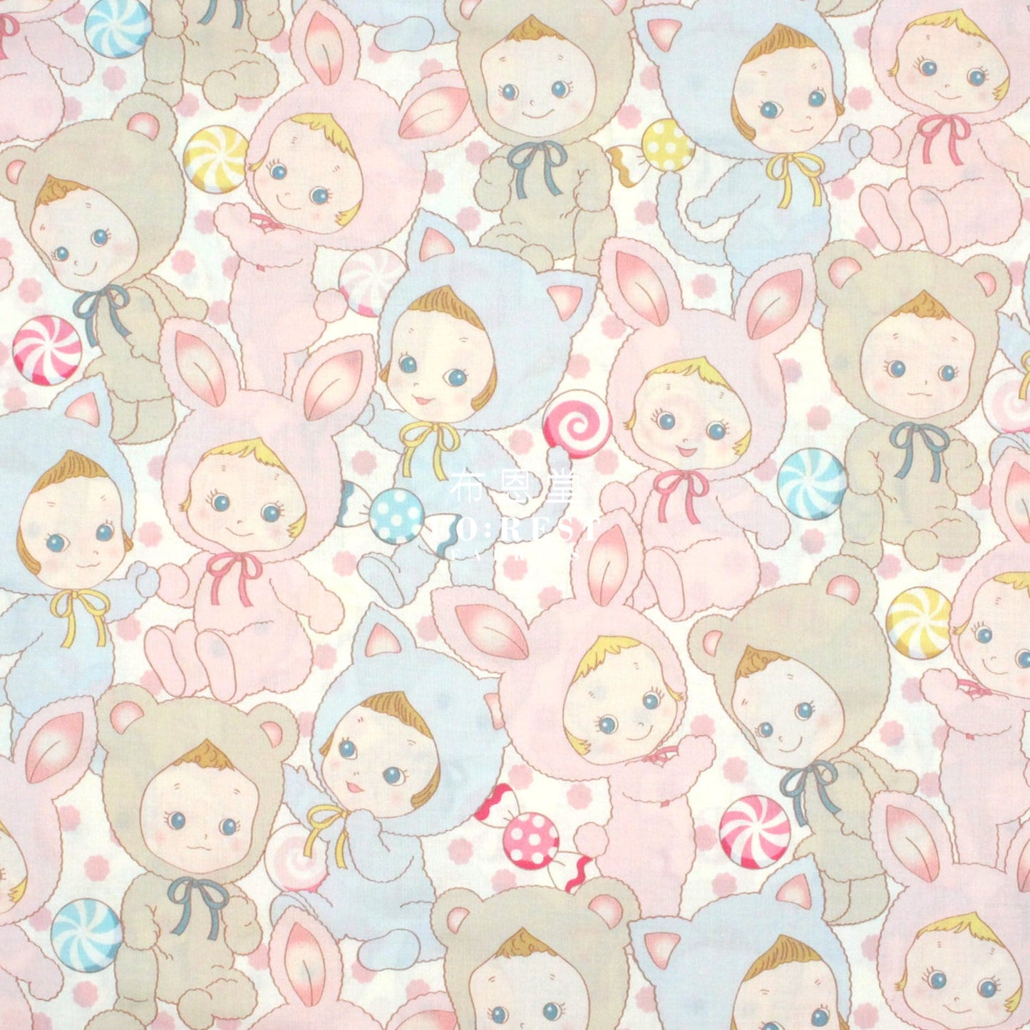 Cotton - Happy Punicandy Fabric Natural