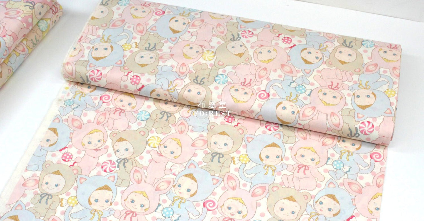 cotton - Happy PuniCandy fabric Natural - FO:REST Fabric 布恩堂Liberty fabrictana lawnjapanese fabricykk zipper