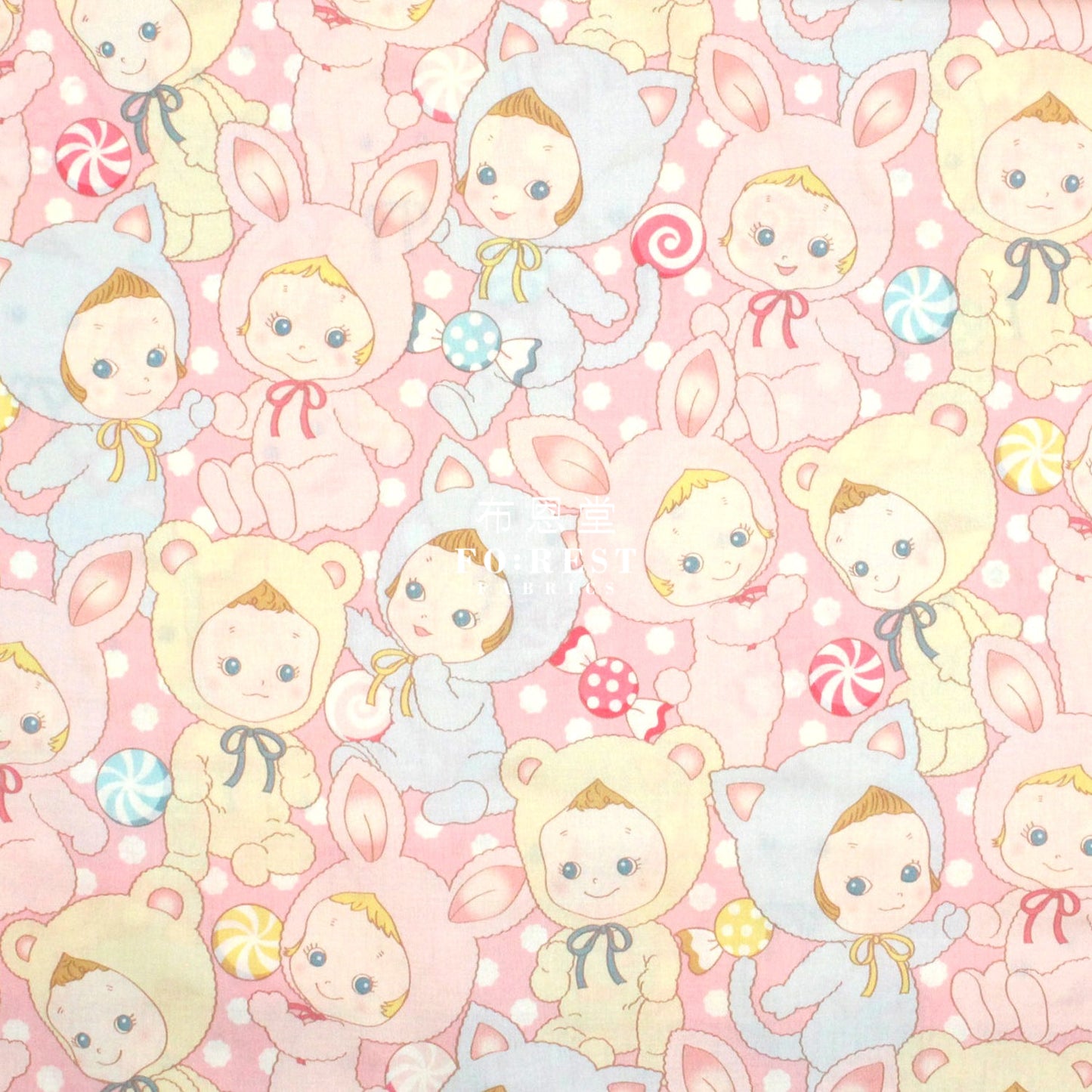 Cotton - Happy Punicandy Fabric Pink