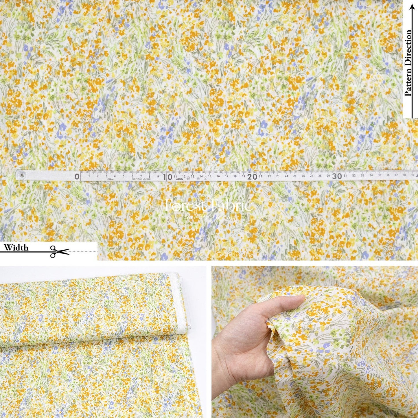 cotton lawn - Sunny Field Breeze fabric - FO:REST Fabric 布恩堂Liberty fabrictana lawnjapanese fabricykk zipper