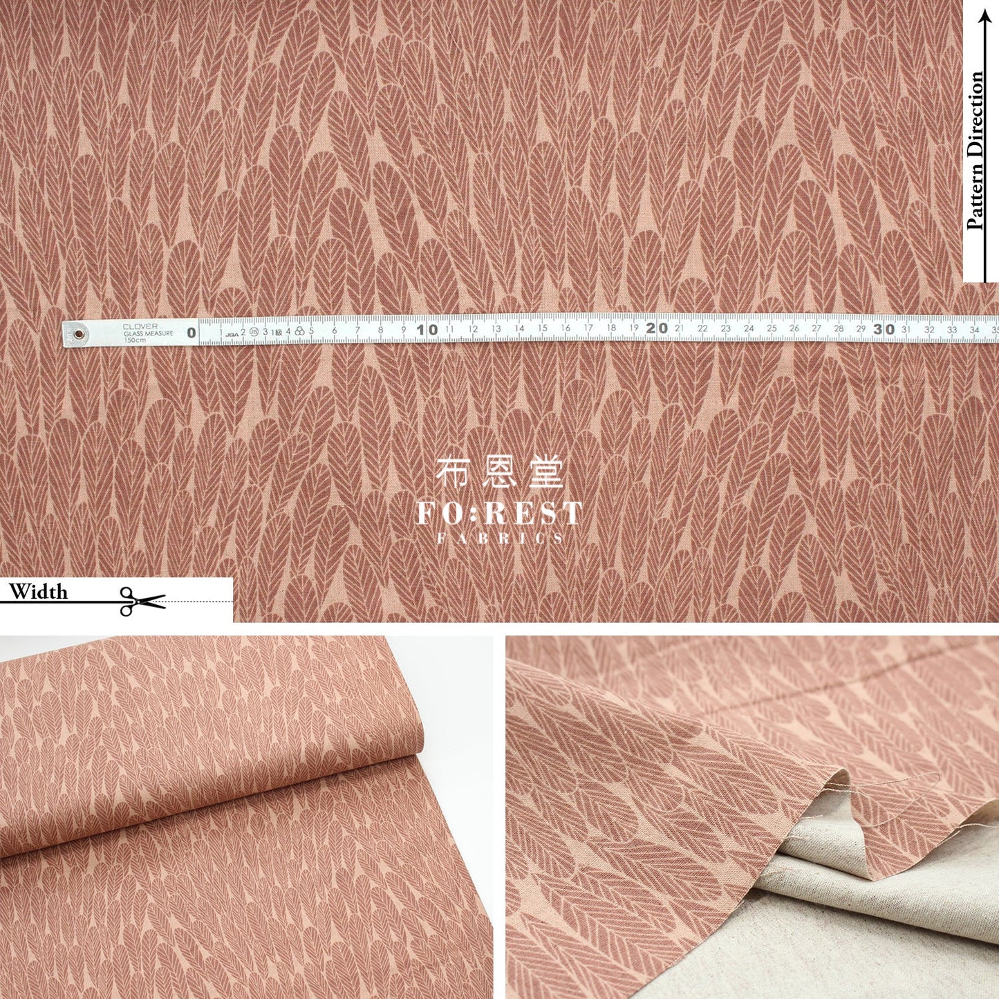 Cotton Linen - Bloom By Bookhou Leaf Fabric C Fabric